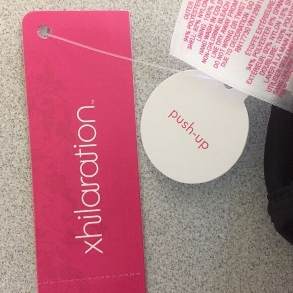 Xhilaration Bra Push-Up Lace Top Tie Neck XS NWT - Picture 6 of 7